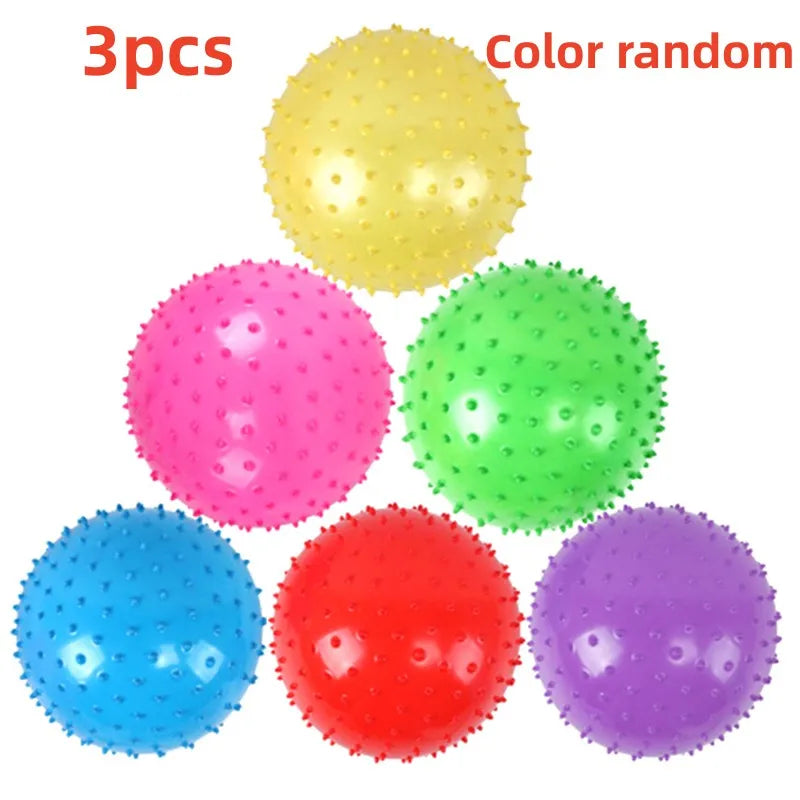 3Pcs 16CM Fun Games Kids Inflatable Ball Rubber Toy Baby Cartoon Thorn Large Balloon Developmental Children Massage Toys Balls