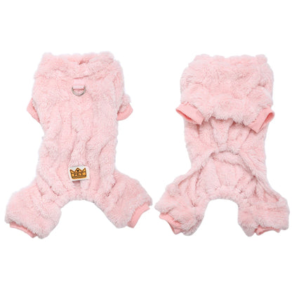 Pet Dog Clothes Cozy Soft Fleece Puppy Cat Jumpsuit For Small Medium Dogs Cats Winter Warm Clothes With Elasicity Yorkshire Pug