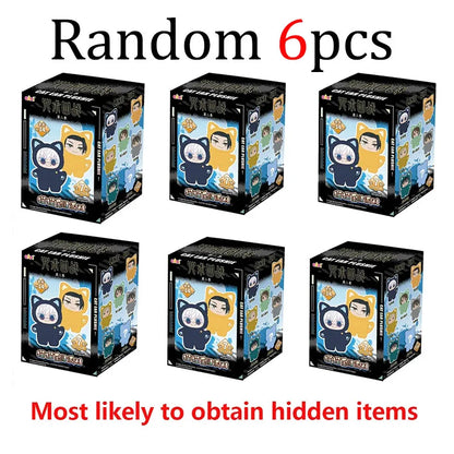 Jujutsu Kaisen Battle V2 Cat Paradise Party Series Art Collectible Blind Box Toy Cute Plush Doll Anime Periphery Surprise Gift