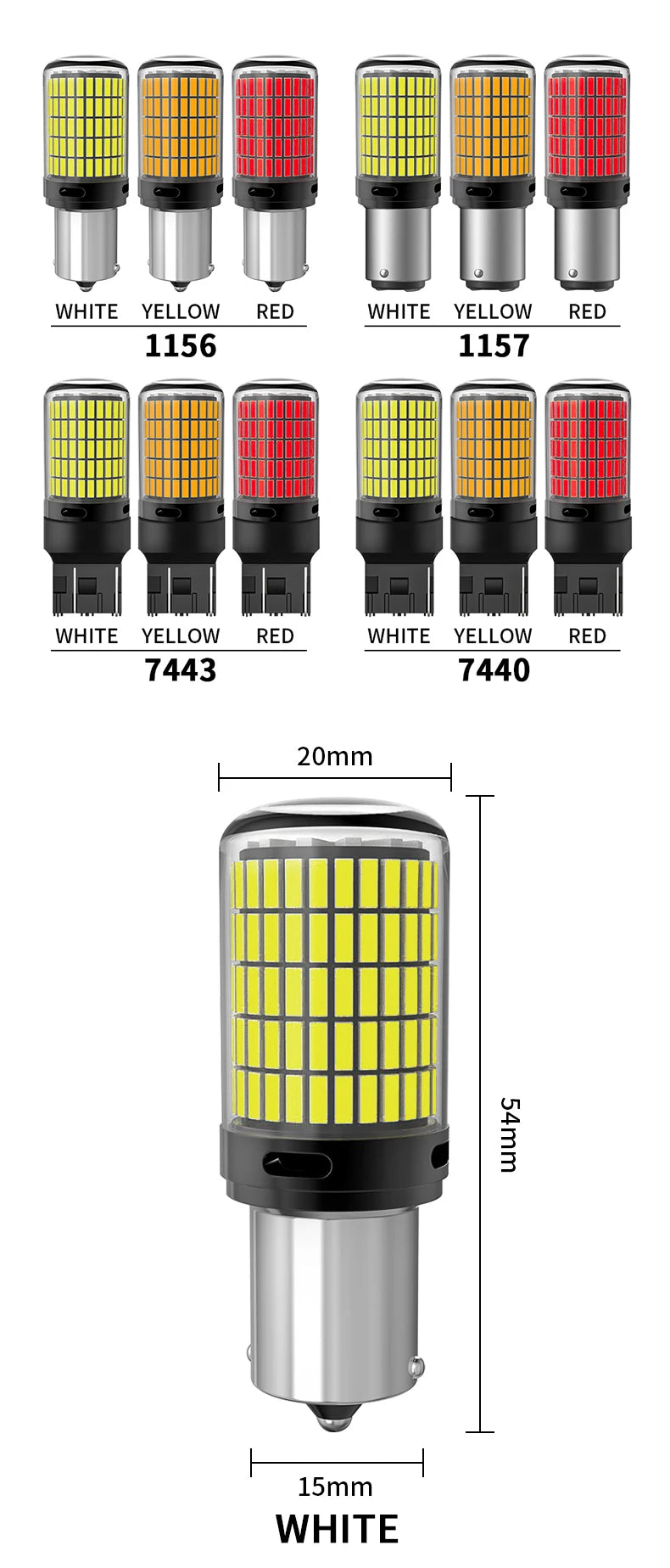 Oprah 2X High Power Car LED Light 1156 PY21W 1157 BAY15D P21/5W 150*4014 SMD Canbus Front/Rear Turn Signal Lamp 7440 7443 W21/5W