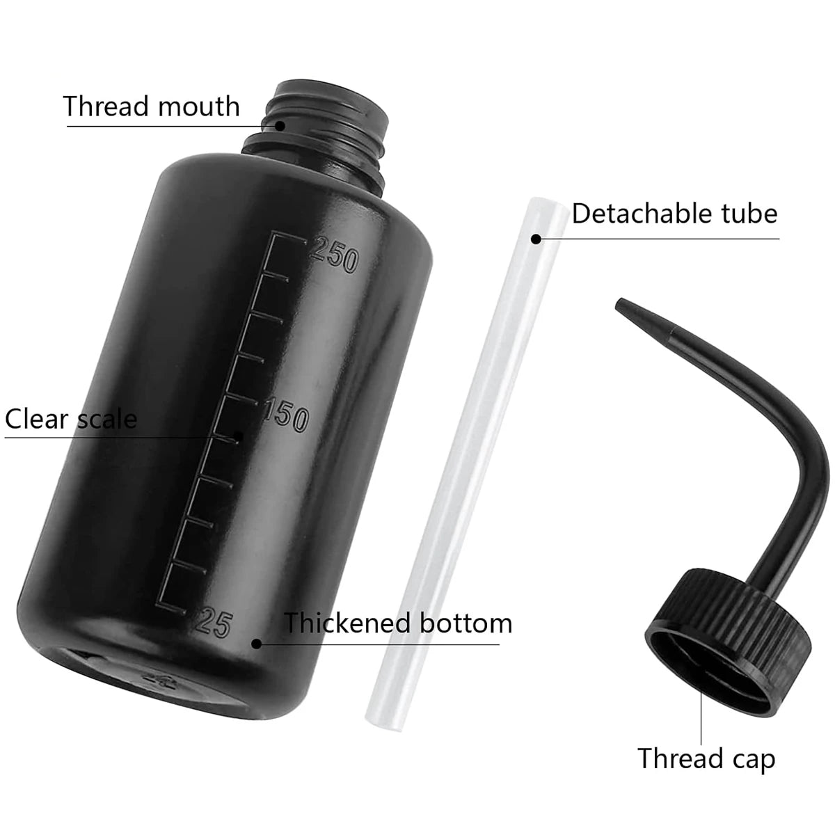 1PCS Tattoo Washing Bottle Clean Squeeze Bottle Eyelash Extension Cleaning Laboratory Measuring Bottles Plastic Makeup Tool