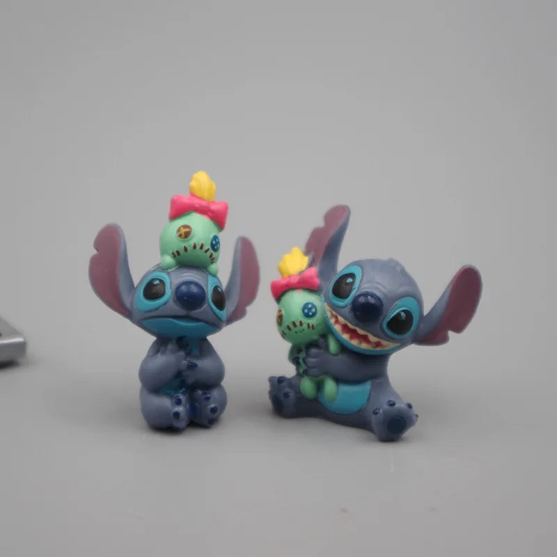 1set Stitch Cartoon Toy Doll Have 6 Different Dolls Give Away Boyfriend Anime Doll Necklace Pendant Birthday Gift Christmas Gift