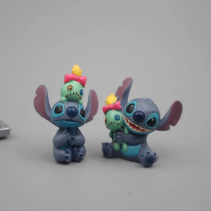 1set Stitch Cartoon Toy Doll Have 6 Different Dolls Give Away Boyfriend Anime Doll Necklace Pendant Birthday Gift Christmas Gift