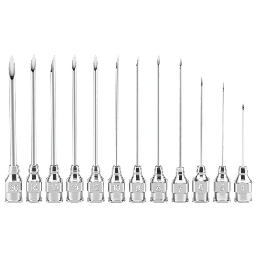 10pcs Stainless steel veterinary needles Syringe Dispensing Needle For Farm,Fluid Supplement,Livestock, Poultry,Glue Dispensing