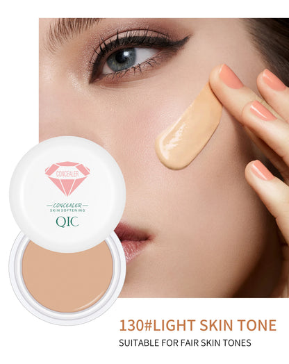 QIC Waterproof & Sweatproof Concealer Cream - Tattoo Coverage, Long-Lasting Foundation, Natural, Full Coverage, All Skin Types