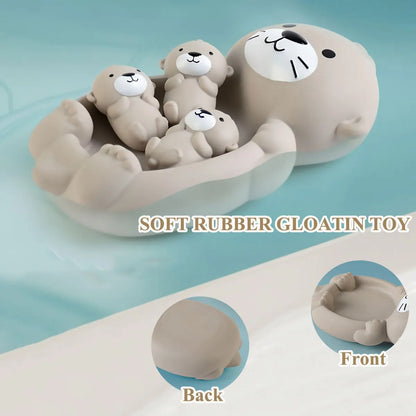 Baby Bath Toys Floating Animal Otter Hippo Seal Kid Bathroom Shower Basketball Hoop Game Children Swimming Pool Water Play Gift