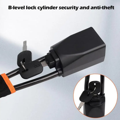 Truck steering wheel lock Universal auto seat belt buckle lock rope Car 5mm thick braided steel cable anti-theft safety lock set