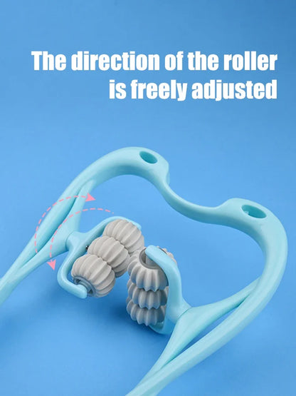 Multifunctional Cervical Neck Massager Manual Clamp with 6 Kneading Balls for Shoulder Back Relaxation