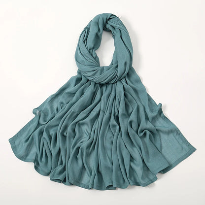 Fashion Modal Hijab Rayon Cotton Shawls Muslim Hijabs For Women Plain Scarf Big Size Headscarf Islamic Turban Headband 190*85cm