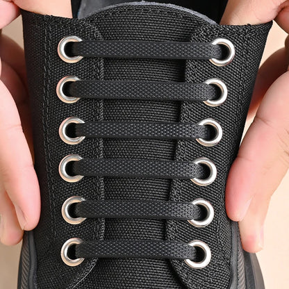 16pcs/lot Silicone Shoelaces No Tie Shoelaces 12 Colors Elastic Lace Shoelace Creative Lazy Silicone Laces Rubber Lace