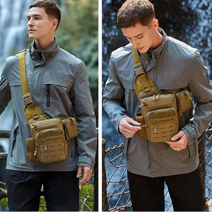 Camping Climbing Bag Chest Pouch For Men Cycling Hiking Travel Outdoor Sport Tactical Crossbody Molle Fishing Waist Fanny Pack