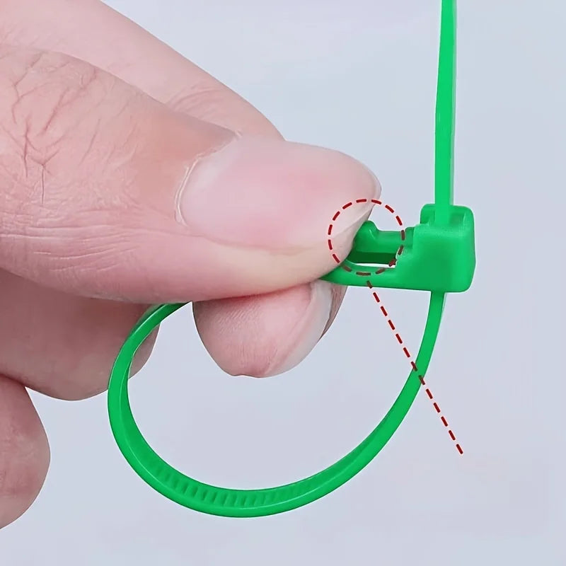 100 Reusable Cable Ties, Cable Lock Loop Nylon Ties Removable, Recyclable, Mixed Colours, Black, White