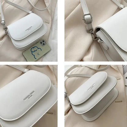 Women's Crossbody Bag New Solid Color Fashionable Flipped Bag Retro Casual Simple Crossbody Bag
