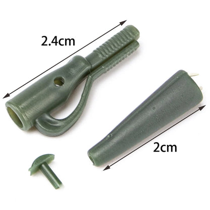 50Sets Carp Fishing Safety Lead Clip Quick Change Snap Tail Rubber Coarse Fishing Accessories Rig Terminal Tackle Pesca