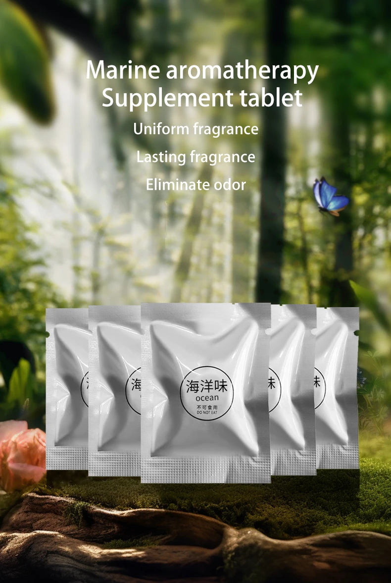 5PCS Car Air Outlet Aromatherapy Tablets Air Outlet Supplement Tablets Small Fan Pe Solid Fragrance Tablets