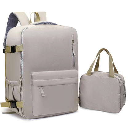 2-Piece 40×30×20cm 180 °   Full Opening Backpack Set, Large Carry-On with Tote Bag for Travel, Business, School & Daily Commuting