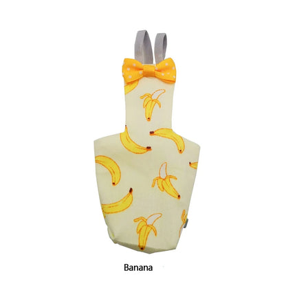 Parrot Diaper with Bowtie Cute Colorful Fruit Floral Cockatiel Pigeons Small Medium Large Pet Birds Flight Suit Clothes Washable