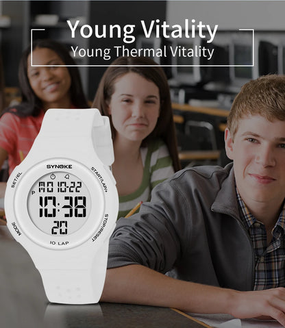 Outdoor Sport Watch Men Alarm Chrono Clock 5Bar Waterproof Military Watches LED Display Shock Digital Watch Thin Design