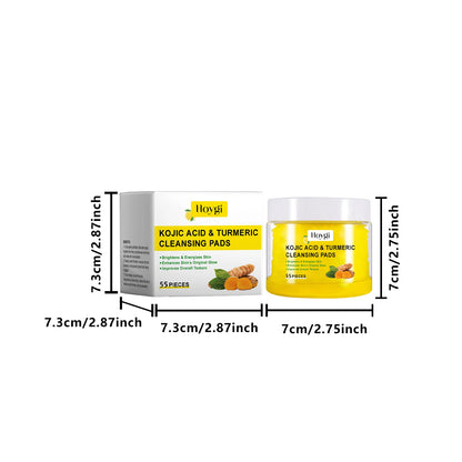 Turmeric Kojic Acid Cleansing Pads Exfoliating Pads Facial Sponges For Cleansing Exfoliating Daily Cleansing Skin Care Tools
