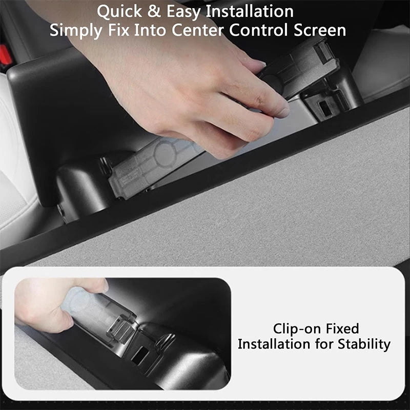 Center Console Screen Under Storage Box For Tesla Model 3/Y Juniper/Launch 2026, Center Console Hidden Storage Organizer Tray