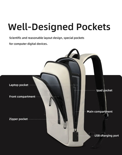 Heroic Knight Men's Daily Laptop Backpack Lightweight Minimalist Commute Office Daypack Women Waterproof Business Trip Schoolbag