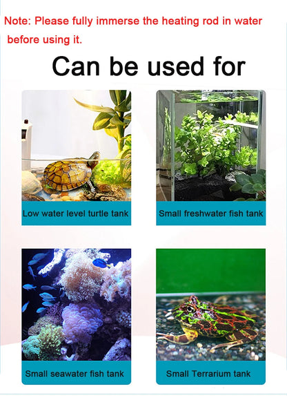 USB Mini Aquarium Heating Rod For Small Fish Tank 26°C Constant Temperature Aquarium Heater Submersible Thermostat Heater 10W