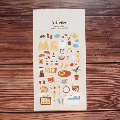 Korean Import Suatelier Travel Home Life Study Friend Stickers Scrapbooking Diy Journaling Diary Stationery Sticker School Gift