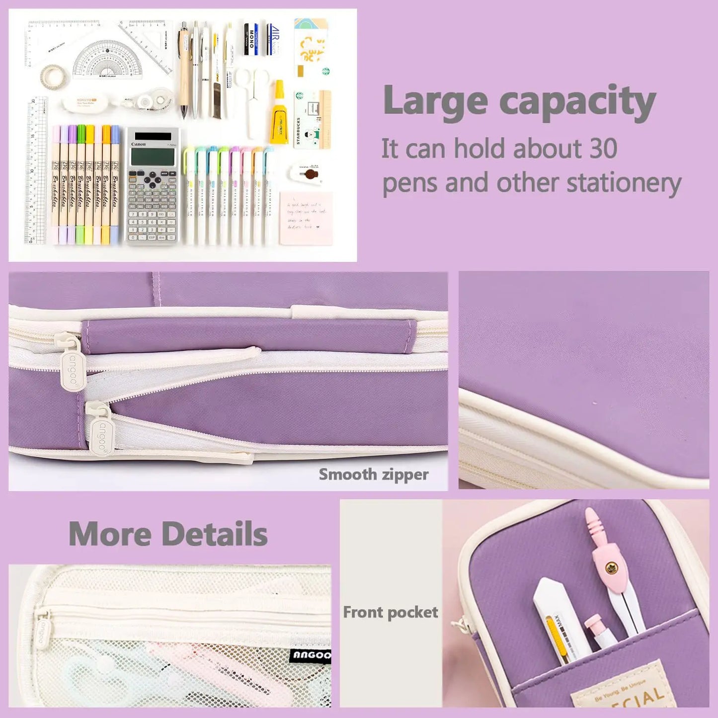 Kawaii Pencil Cases Large Capacity Pencil Bag Pouch Holder Box for Girls Office Students Organizer School Stationery Supplies