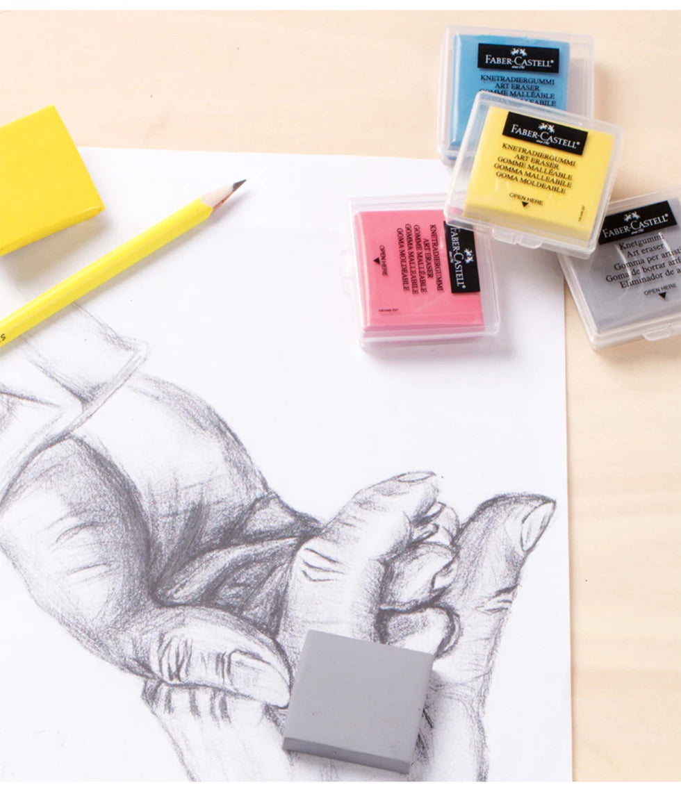 Faber - Castell Premium Soft Kneadable Eraser, Perfect for Art Painting, Design & Plasticine Stat - Ultra - Plastic Sketch Tool