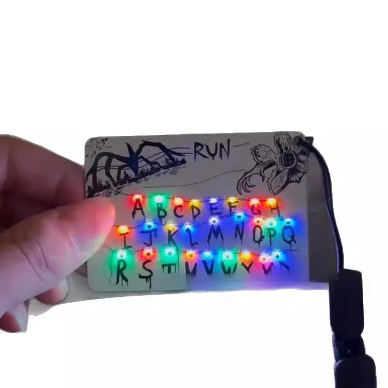 Anime Merchandise Card Light Pendant 26 Letter Light Bag Car Charm for Festival Presents Action Figure Accessory（No lanyard）