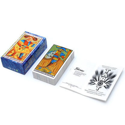 Tarot español Fournier Juego de Sociedad El Tarot de Marsella 78 cartas a todo color y folleto de instrucciones Tarot español