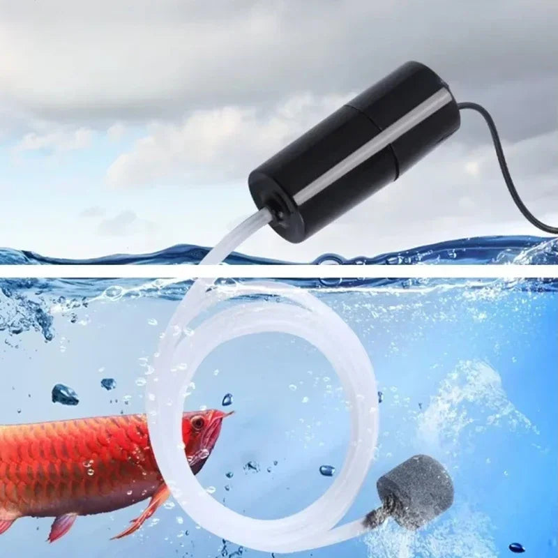 Mini Oxygen Pump USB Portable Fish Tank Fish Farming Aquarium Supplies Small Oxygen Pump Ultra Quiet Fishing Aerator