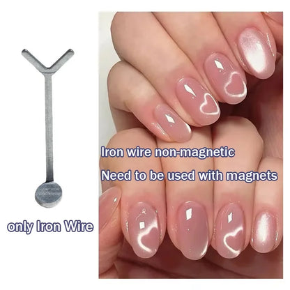 Y-shaped Love Heart Magnetic Set Auxiliary Tool Cat's Eye Match with Nail Magnet Suck Cat Eye Heart Shapes Effect Gel DIY Tool