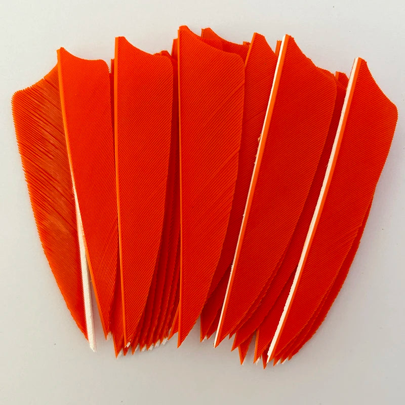 50Pcs 3 Inch Turkey Arrow Feathers Right  Wings Shield Cut Archery Feather Fletching for Bow and Arrow Accessories