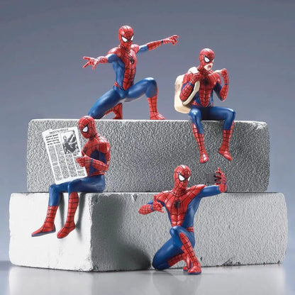 NEW 7-9cm Action Figure Spider-Man Anime Collection Mini Toys Model Children Gift Hasbro Marvel Spider Man Superhero Spiderman