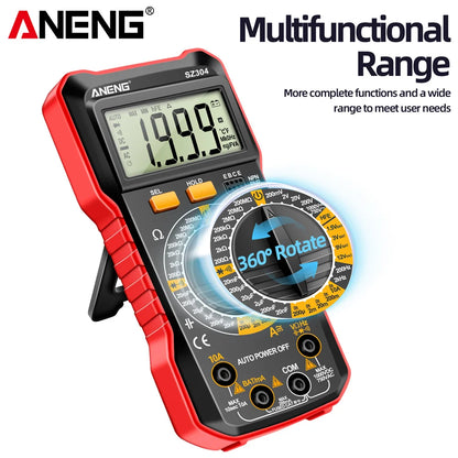 ANENG SZ304 Digital 2000 Counts Multimetes AC/DC Votage Current Resistance Ohm NCV High Precision Professional Multimetro Tester