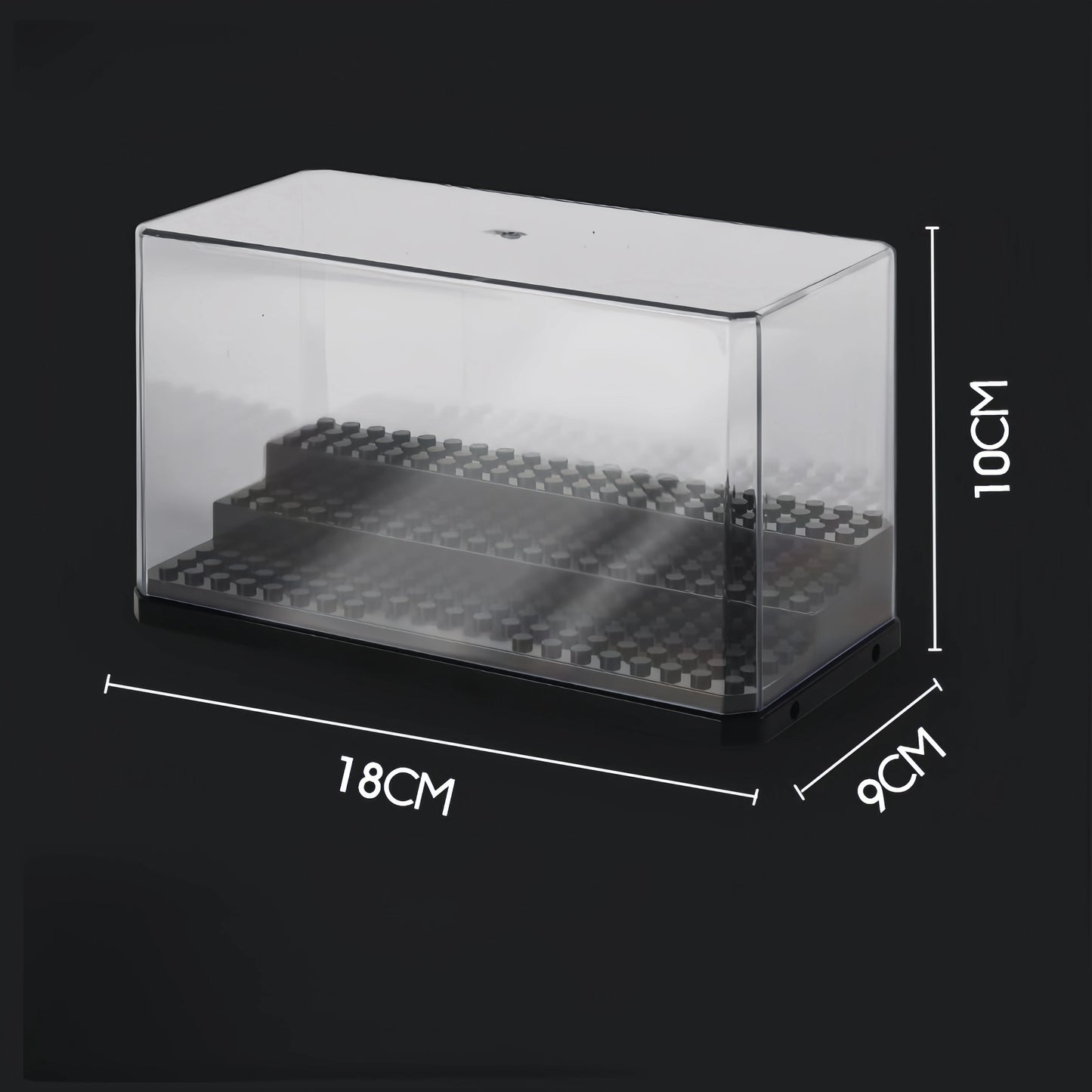 Display Case Clear Shelf Wide 3 Tier Box for Minifigures - Acrylic Protector for Small Pop Figures - Transparent Showcase Storag