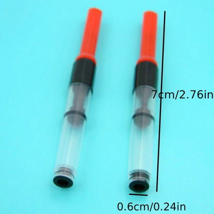 5pcs red Fountain Pen Ink Converter Cartridges 3.4mm Hot Sale Pen Refill Stationery Office School Supplies