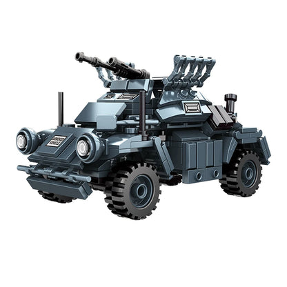 Military Army Soldiers World War Tank Armored Vehicle Model Assemble Building Blocks Bricks DIY Toys Gift