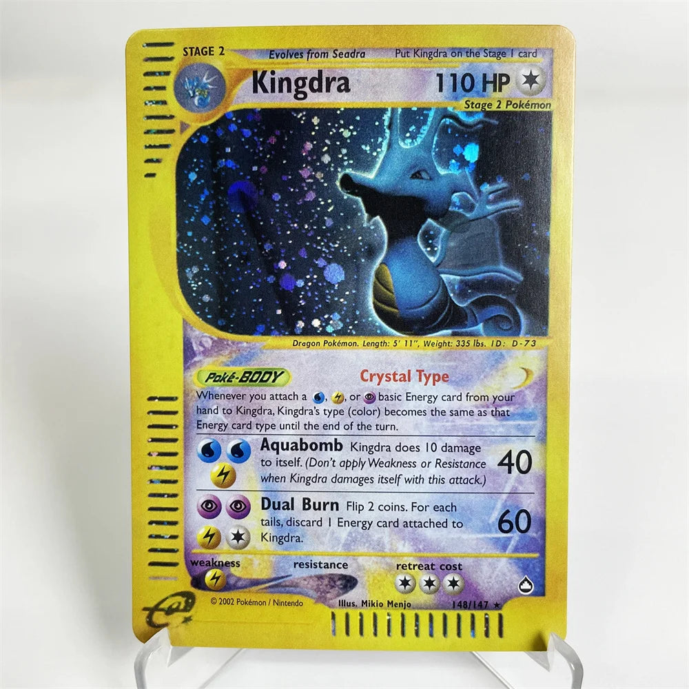 Holographic PKM Collection Cards PTCG Proxy Card Blue Core Paper Card Kids PKM Charizard/Dragonite/Umbreon