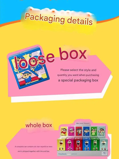 Kucikuji Original Crayon Shin Chan Blind Boxs Toys Kawaii Figures Anime Model Mobile Phone And Computer Screen Car Ornament Toys