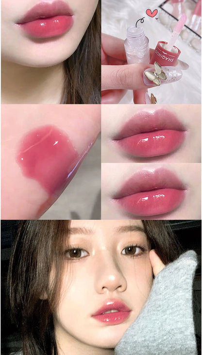 Shuiguang capsule lip honey kit moisturizes and moisturizes the mirror surface sparkling colorless transparent glass lip oil