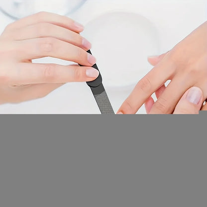 5pc Modern Stainless Steel Toenail Clippers Set with Ergonomic Handle,Includes Wide Mouth Angled Scissors,Nail File Cuticle Tool