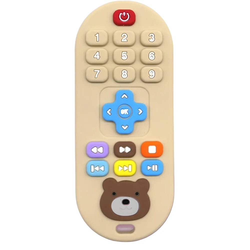 1/4pcs Children's teething remote control silicone material baby teething toys simulation remote control toys teething teether