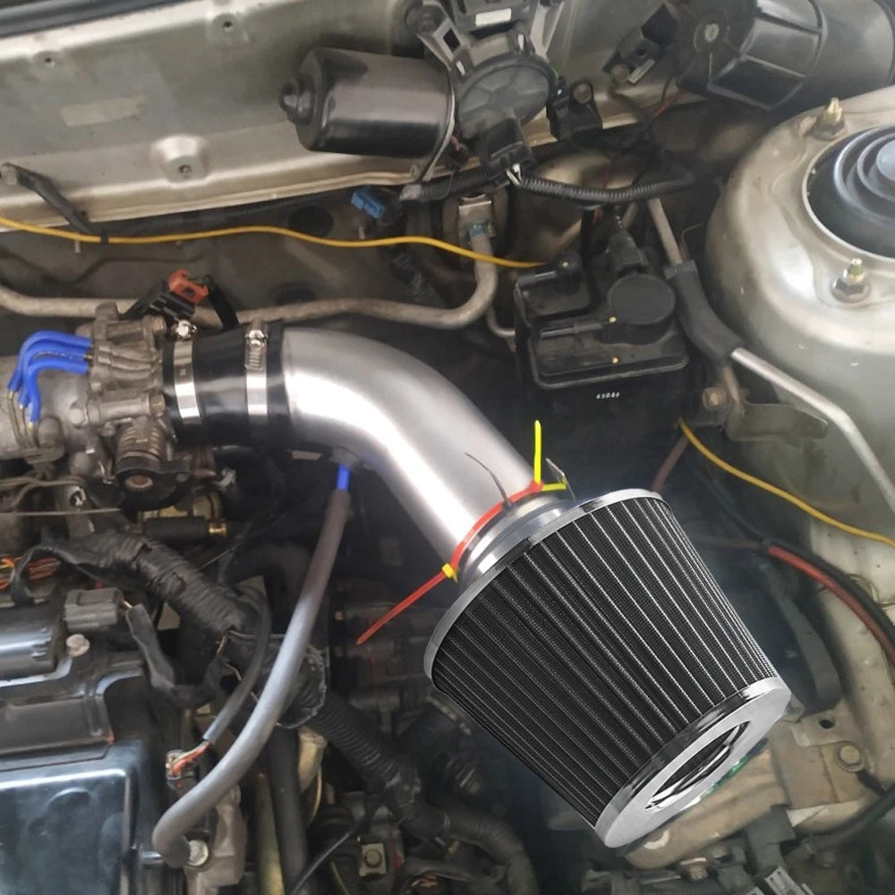 76MM 3 Inch High Flow Cold Air Intake Filter Universal Induction Kit Car Accessories Vehicles Air Filters Sport Power Mesh Cone