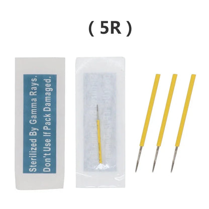 100pcs Merlin Tattoo Needles 1R/2R/3R/5R/7R/3F/4F/6F For Permanent Makeup Eyebrow and Lip Designs Deluxe Merlin Machine