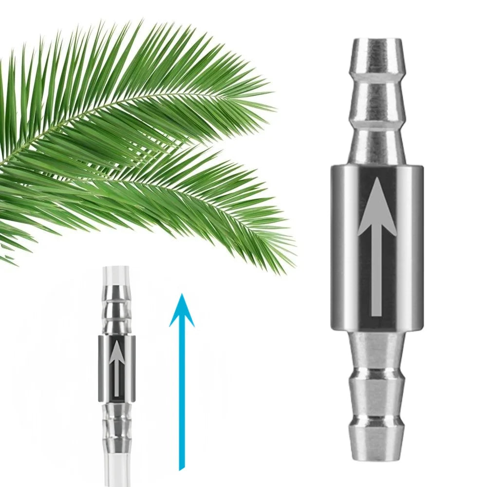 Dioxide Cylinder To CO2 System Diffuser Stainless Steel Check Valve For CO2 equipment Non Return Water 4mm Aquarium Water Valve