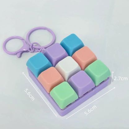 New Keyboard Fidget Toy, Fidget Clicker Keyboard Fidget Keychain, Button Fidget Gifts for Adults to Relieve Stress and Pass Time