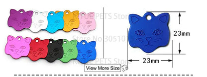 Personalized Random Mix 20pcs Aluminum Pet Dog Tag Nameplate Pedant For Cat Collar Ring Anti-Lost Accessories