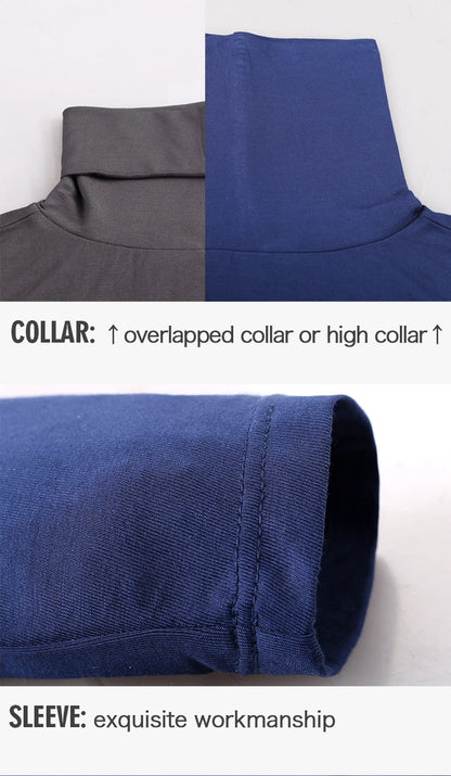 Men's thermal underwear in turtleneck lapel autumn thin Modal autumn and winter long-sleeved base shirt single slim-fit top